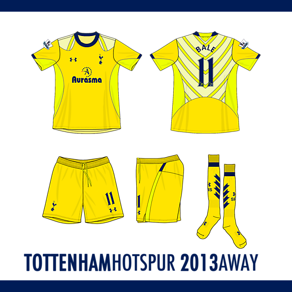 Tottenham Hotspur Home football shirt 2011 - 2012. Sponsored by Aurasma