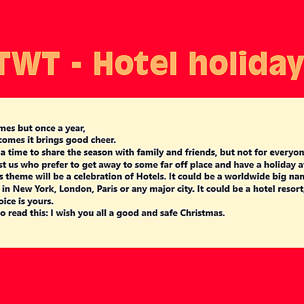 TWT - Hotel holiday