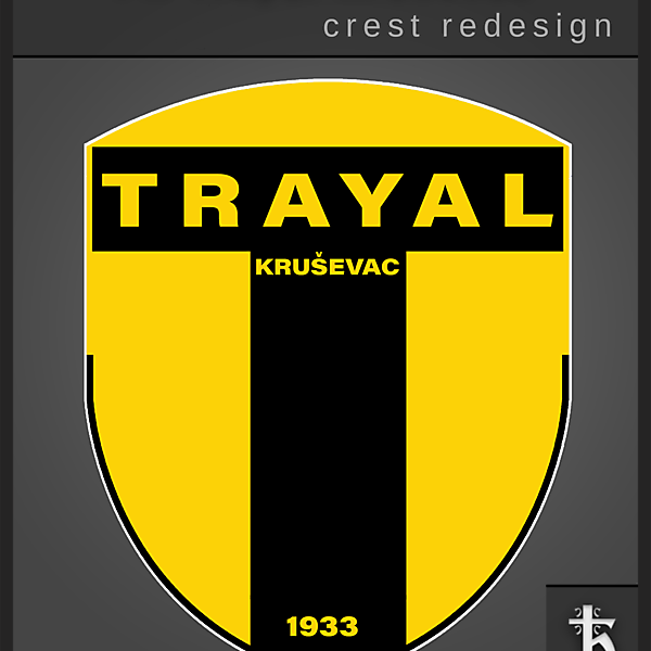 Trayal Krusevac - Crest Redesign 2