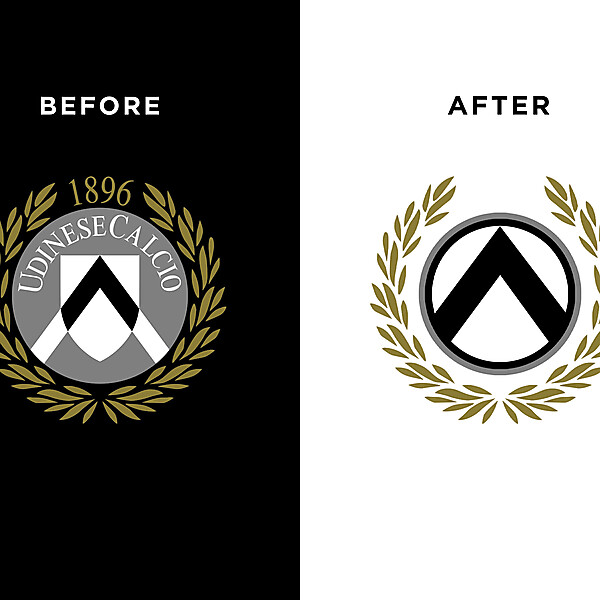 UDINESE REBRAND BEFORE AND AFTER