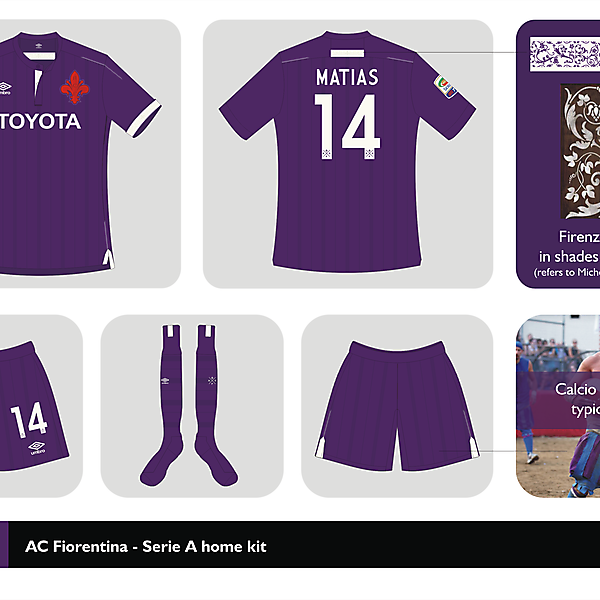 AC Fiorentina home kit Serie A
