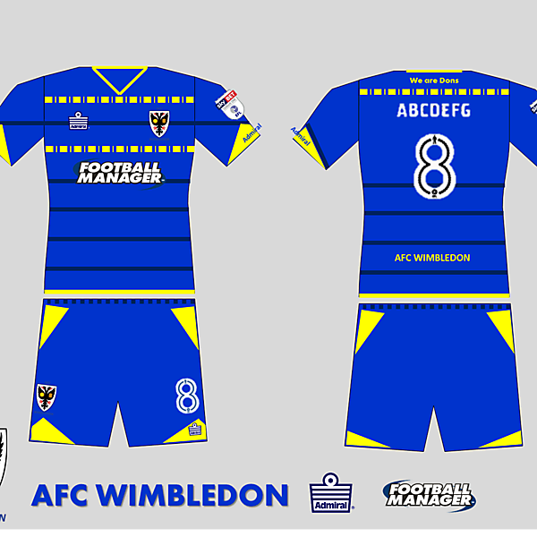 AFC Wimbledon 2017 Home kit 