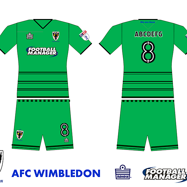 AFC Wimbledon goalkeeper kit