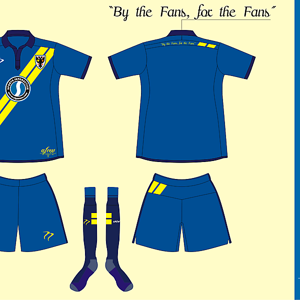 AFC Wimbledon Home kit version 1
