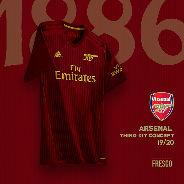 Arsenal 3rd Kit Concept: Maroon Colorway 