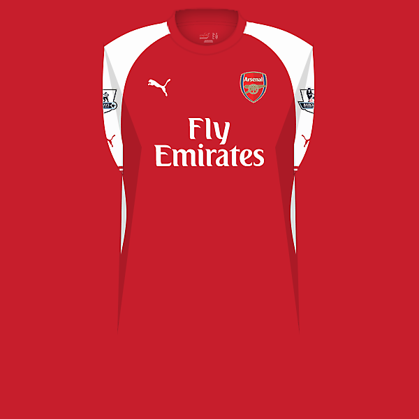 Arsenal home kit 14-15.