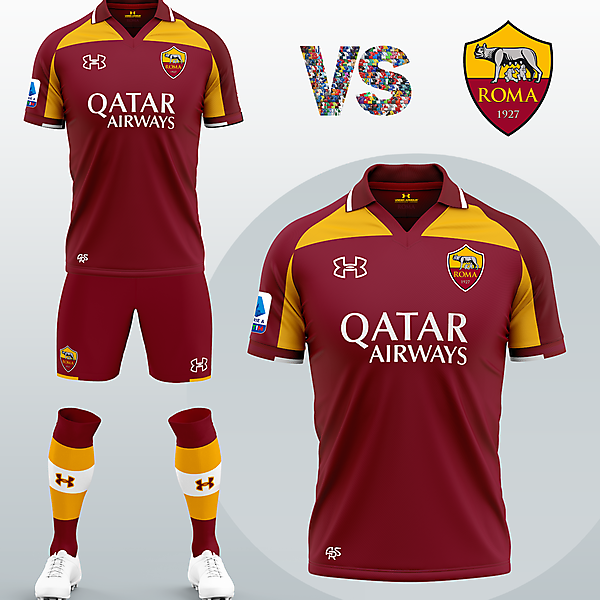 AS Roma Home kit with Under Armour (Concept 2020/21)