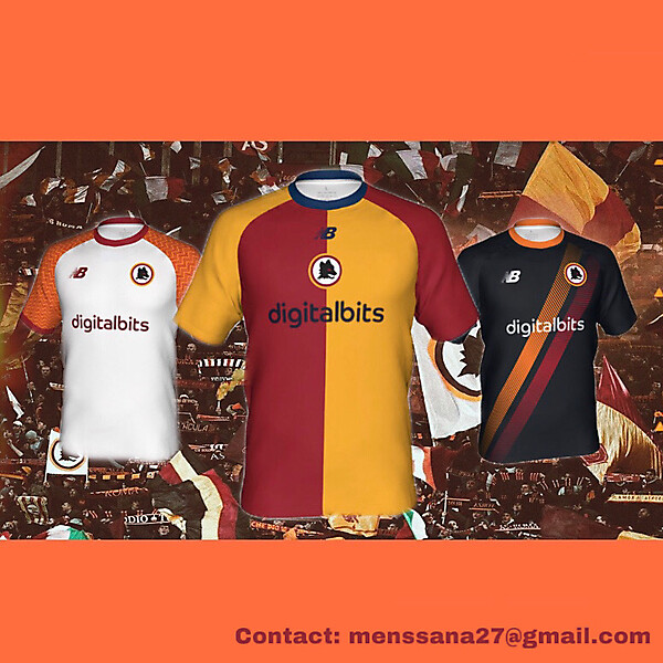 A.S. Roma hypothetic match jerseys