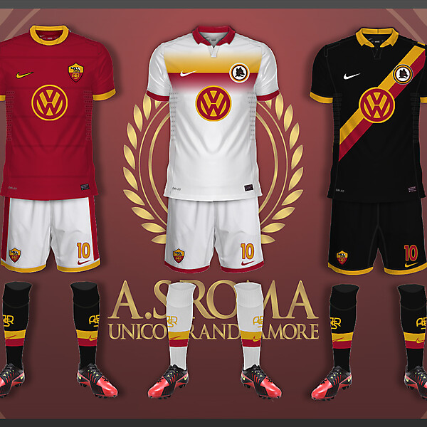 AS Roma Kits - Volkswagen and Nike 