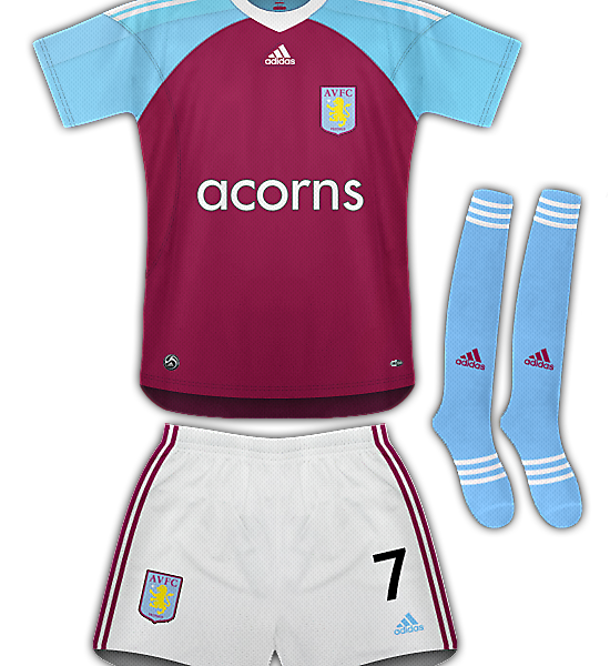 Aston Villa Home Kit 09/11