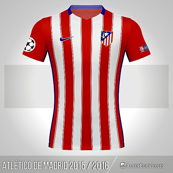 Atlético de Madrid 2015 / 2016 Home Shirt (according to leaks)