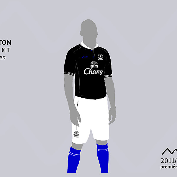Everton away by green