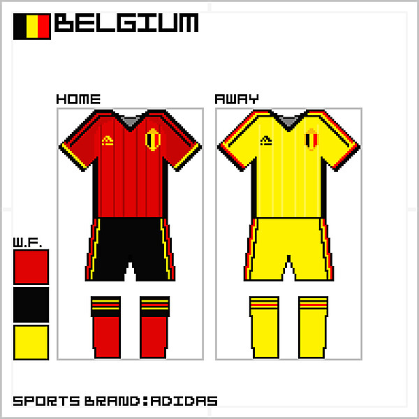 Belgium Football Kit Designs