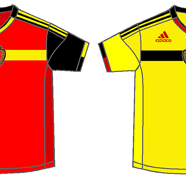 Belgium Home and Away kits