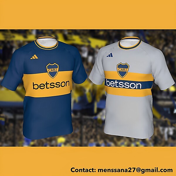 Boca Juniors hypothetical match jerseys