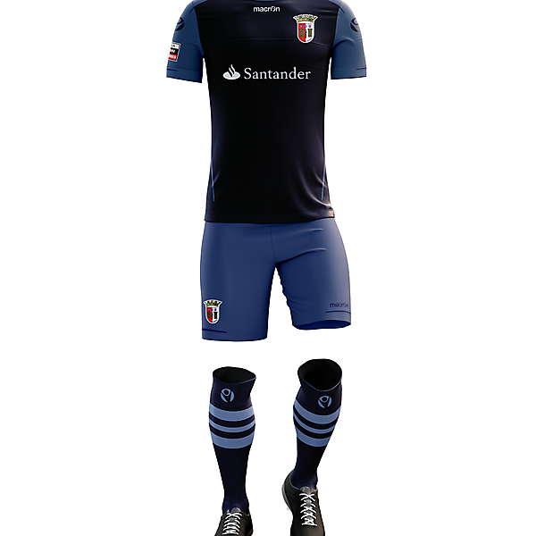 Braga F.C. Away Kit for 2017/18 Season with Macron