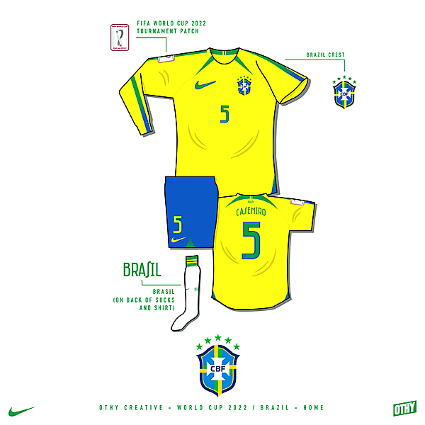 Brazil - World Cup 22 - Home kit