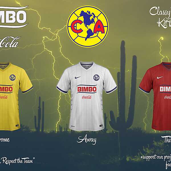 Club America Home, Away and Third Fantasy Kit 14/1