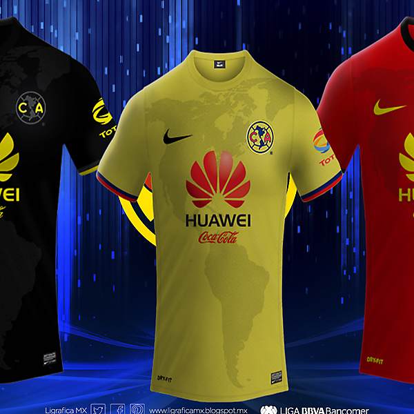 Club America Nike Football Kits