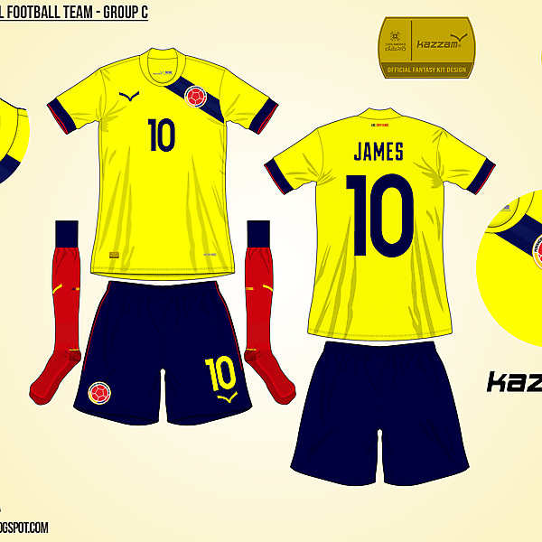 Colombia Home - Group C, 2015 Copa América