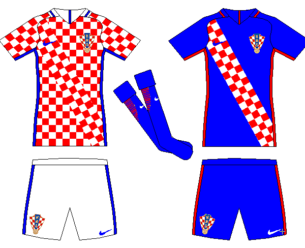 Croatia Home and Away Kits