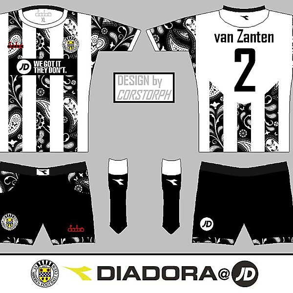 St Mirren Diadora Home Strip