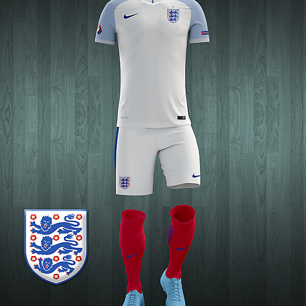 England UEFA Euro 2016 home kit