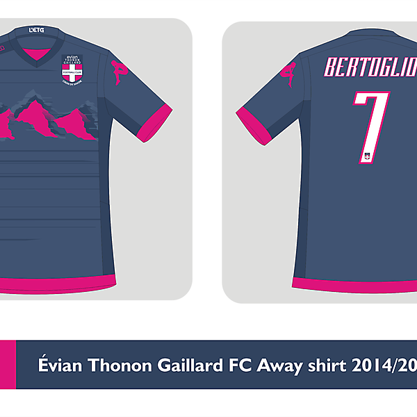 Évian Thonon Gaillard Kappa away shirt 2014 2015