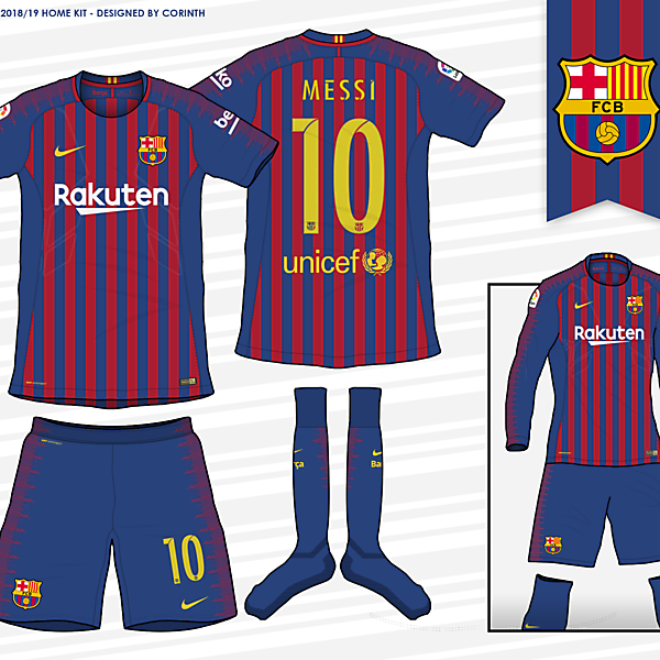 FC Barcelona - 2018 / 2019 Home Kit (According to leaks)