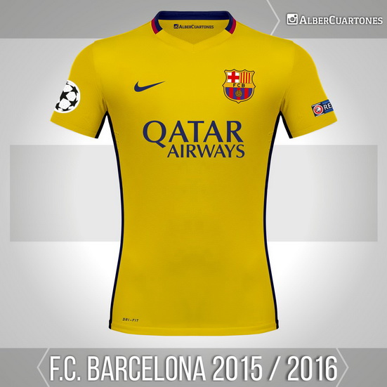 F.C. Barcelona 2015 / 2016 Away Shirt (according to leaks)