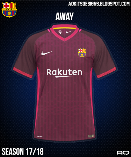FC Barcelona Away Kit Season 17/18