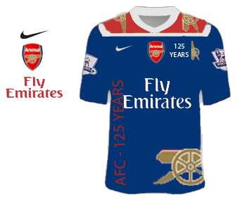Arsenal 2010/11 Fictional 125th aniversary design