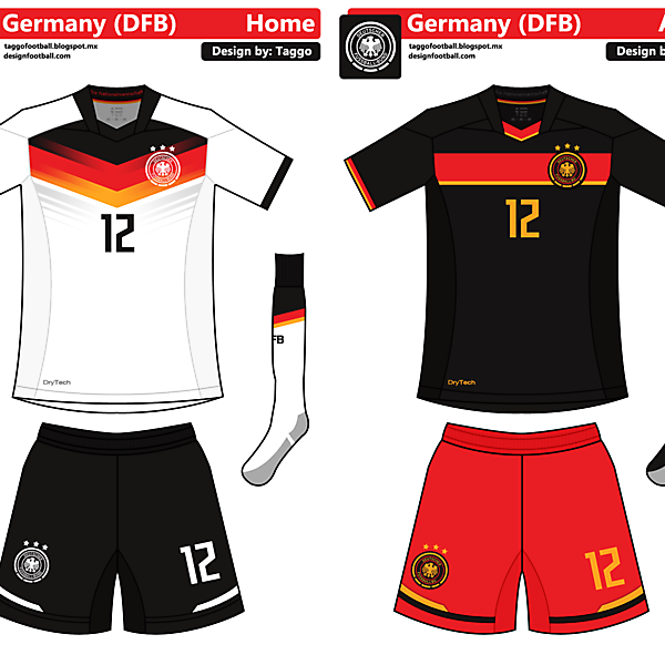 Germany Home and Away Kits (Full Edit)