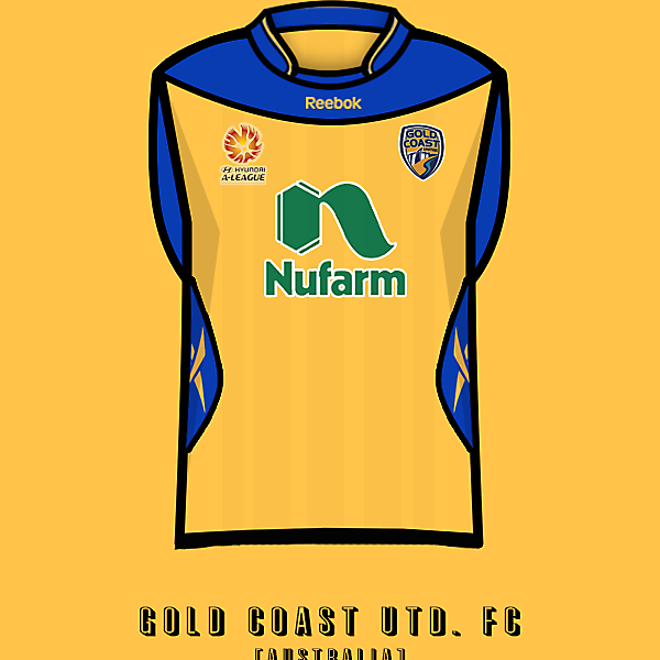 Gold Coast Utd. home kit.