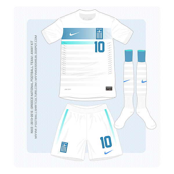 Nike : Greece National Football Team : 2013-2015 Away Kit