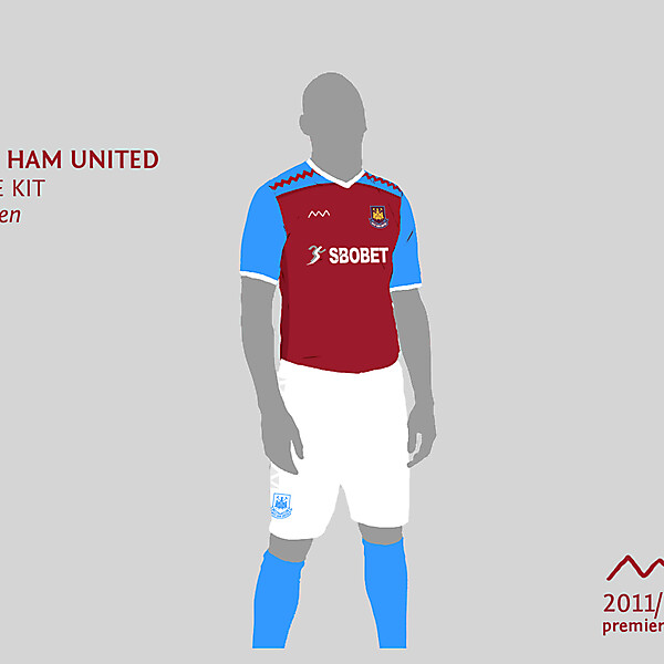 West Ham home by green 