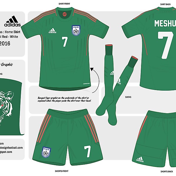 Adidas Bangladesh Home Kit 