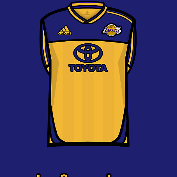 L.A.Lakers soccer team home kit