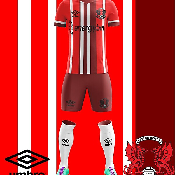 Leyton Orient F.C. Umbro 2018 Home KIt