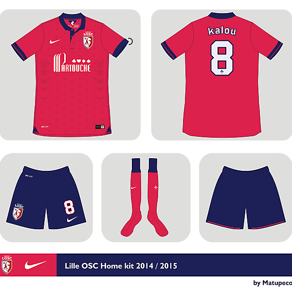 Lille OSC home kit 2014 - 2015
