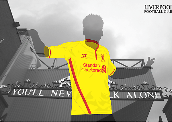 Liverpool FC away kit by Warrior