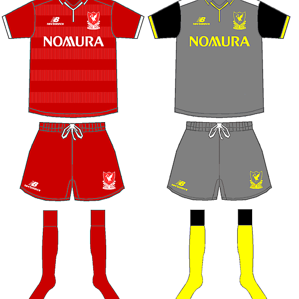 Liverpool Home and away kits 2015/16