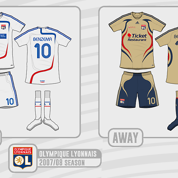 Lyon 2007/08 adidas Kits (What if)