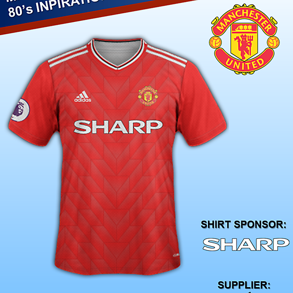 Manchester United Home Kit 1980' design 
