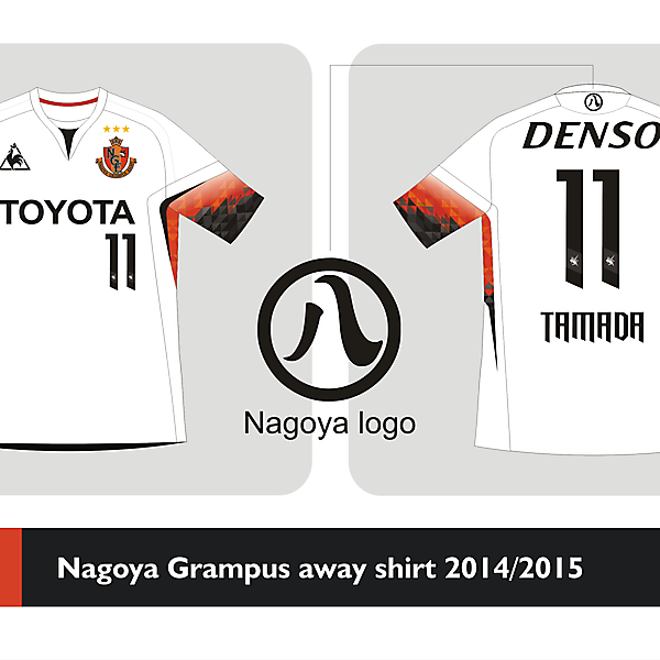 Nagoya Grampus Away shirt 2014 2015