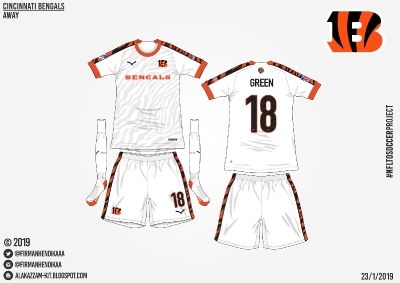 #NFLtoSoccerProject - Cincinnati Bengals (Away)