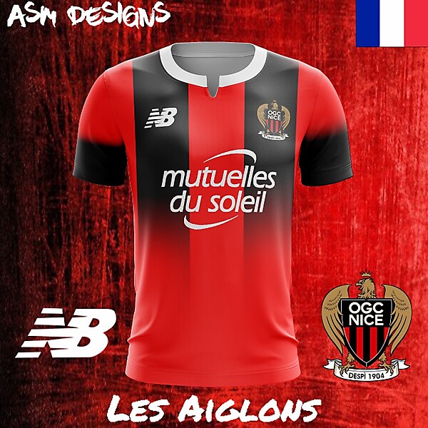 OGC Nice New Balance 2018 Home KIt