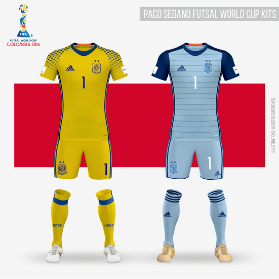 Paco Sedano Futsal World Cup 2016 GK Kits