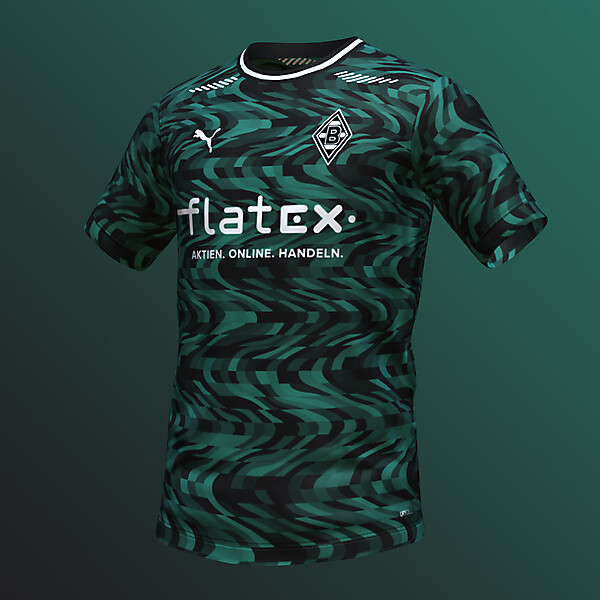 puma Borussia Mönchengladbach Away Shirt Concept (with FC Barcelona pattern)