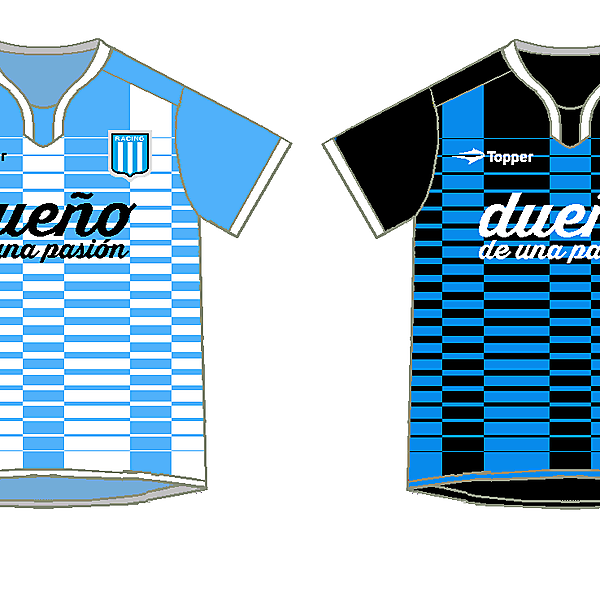 Racing Club Home and away kits